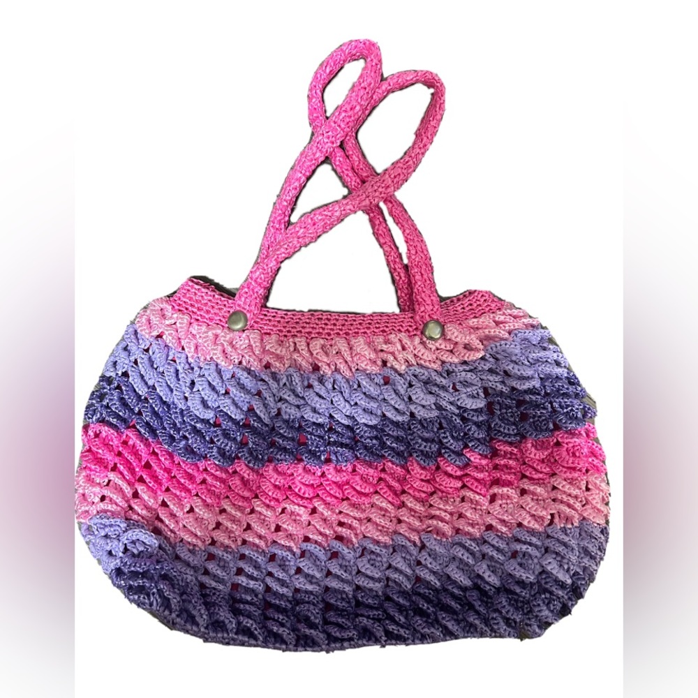 New* Mint Condition Fun Pastel /Neon Woven Tote 😍💕